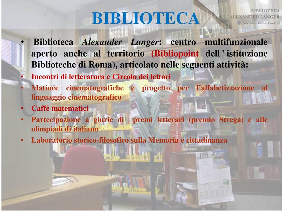 cinematografiche e progetto per l alfabetizzazione al linguaggio cinematografico Caffè matematici Partecipazione a