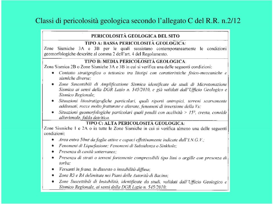 geologica secondo