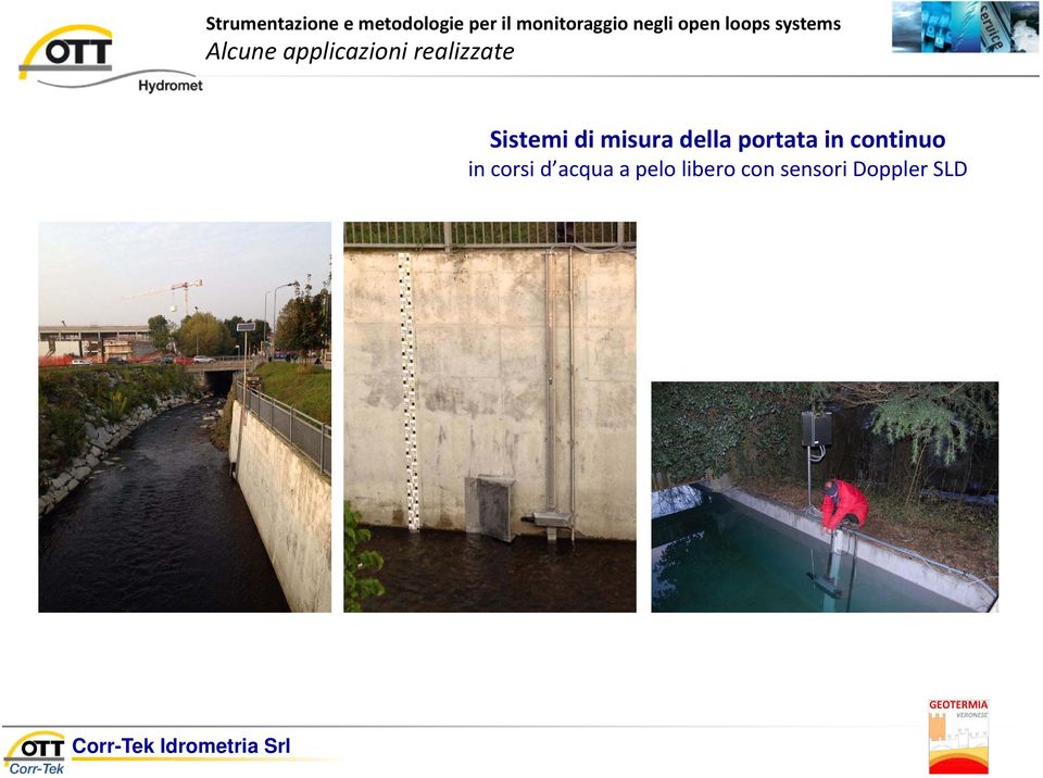 in continuo in corsi d acqua a