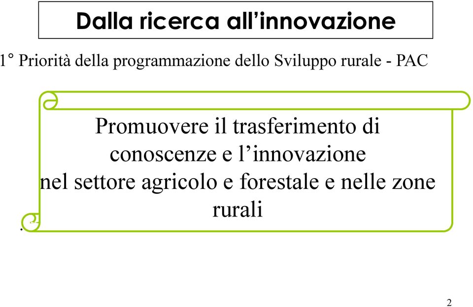 Promuovere il trasferimento di conoscenze e l