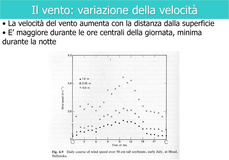 dalla superficie E maggiore durante le ore