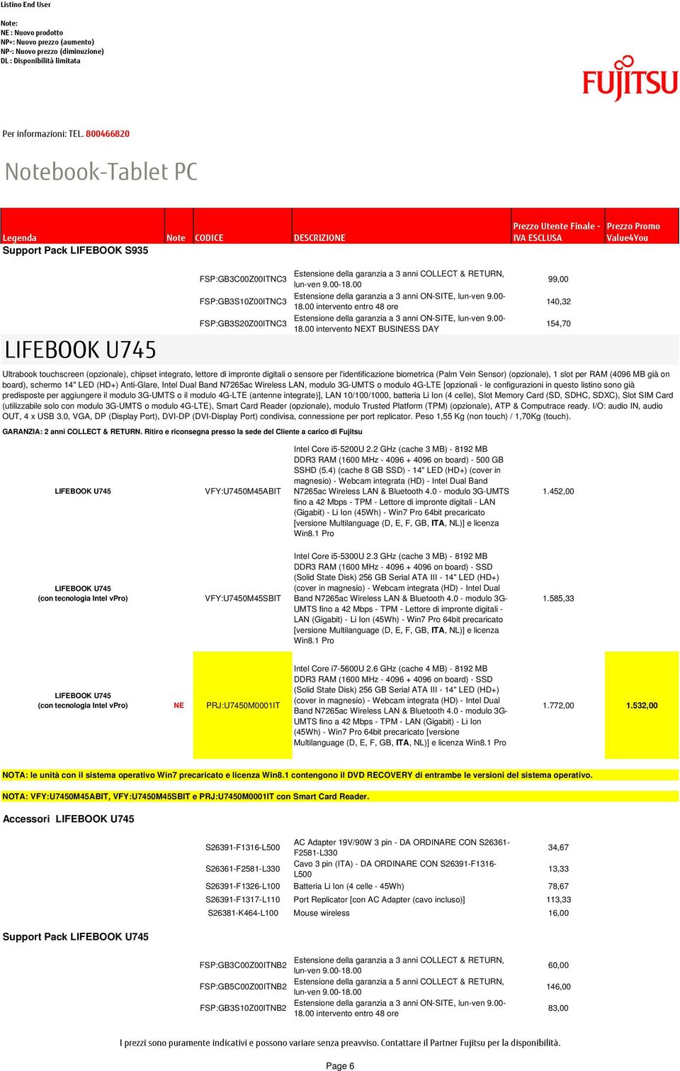 00 Ultrabook touchscreen (opzionale), chipset integrato, lettore di impronte digitali o sensore per l'identificazione biometrica (Palm Vein Sensor) (opzionale), 1 slot per RAM (4096 MB già on board),