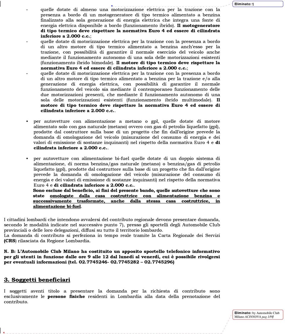 Bando Della Regione Lombardia Per La Concessione Di