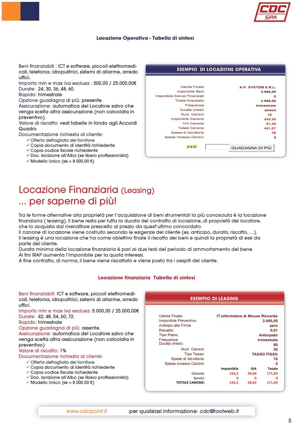 Assicurazione: automatica del Locatore salvo che venga scelta altra assicurazione (non calcolata in preventivo).