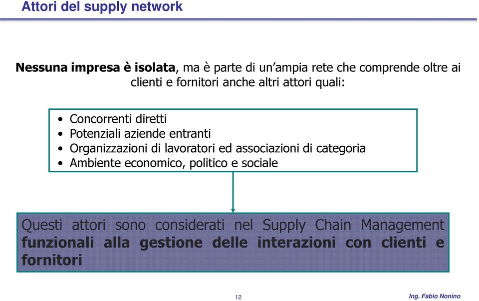 Organizzazioni di lavoratori ed associazioni di categoria Ambiente economico, politico e sociale Questi