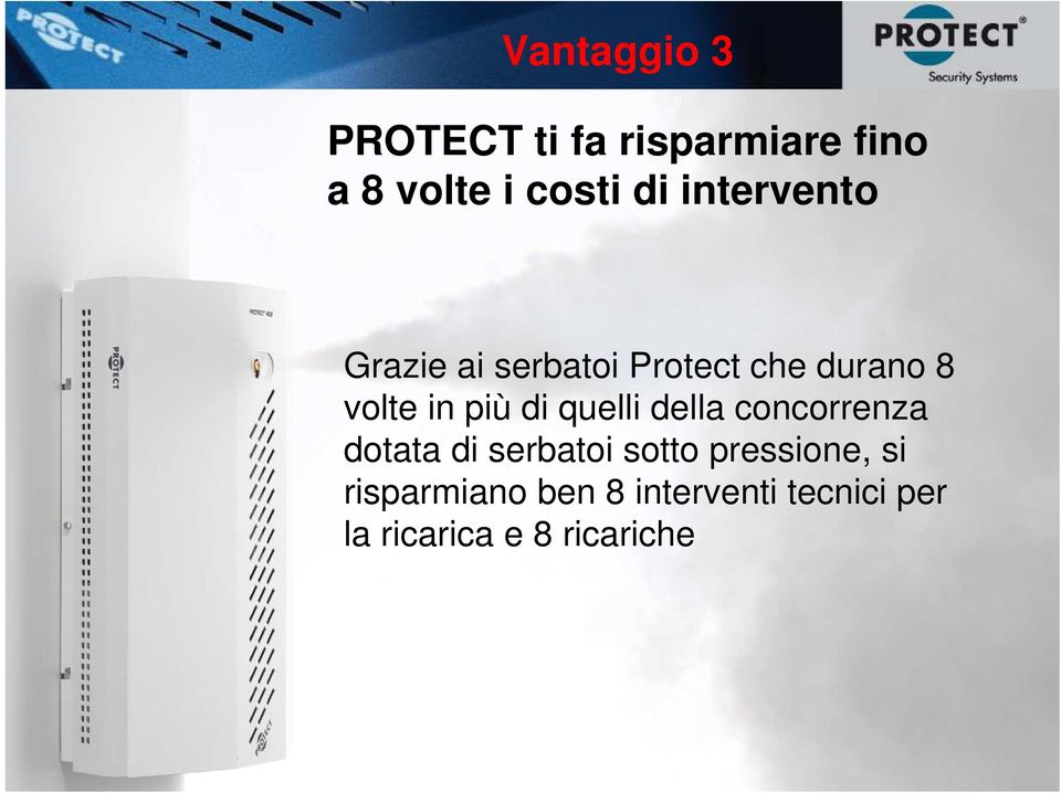 di quelli della concorrenza dotata di serbatoi sotto pressione,