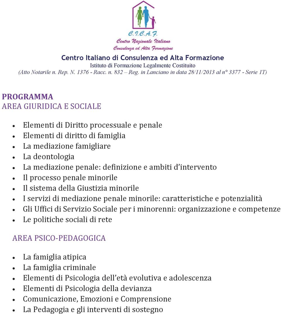 Gli Uffici di Servizio Sociale per i minorenni: organizzazione e competenze Le politiche sociali di rete AREA PSICO-PEDAGOGICA La famiglia atipica La famiglia criminale