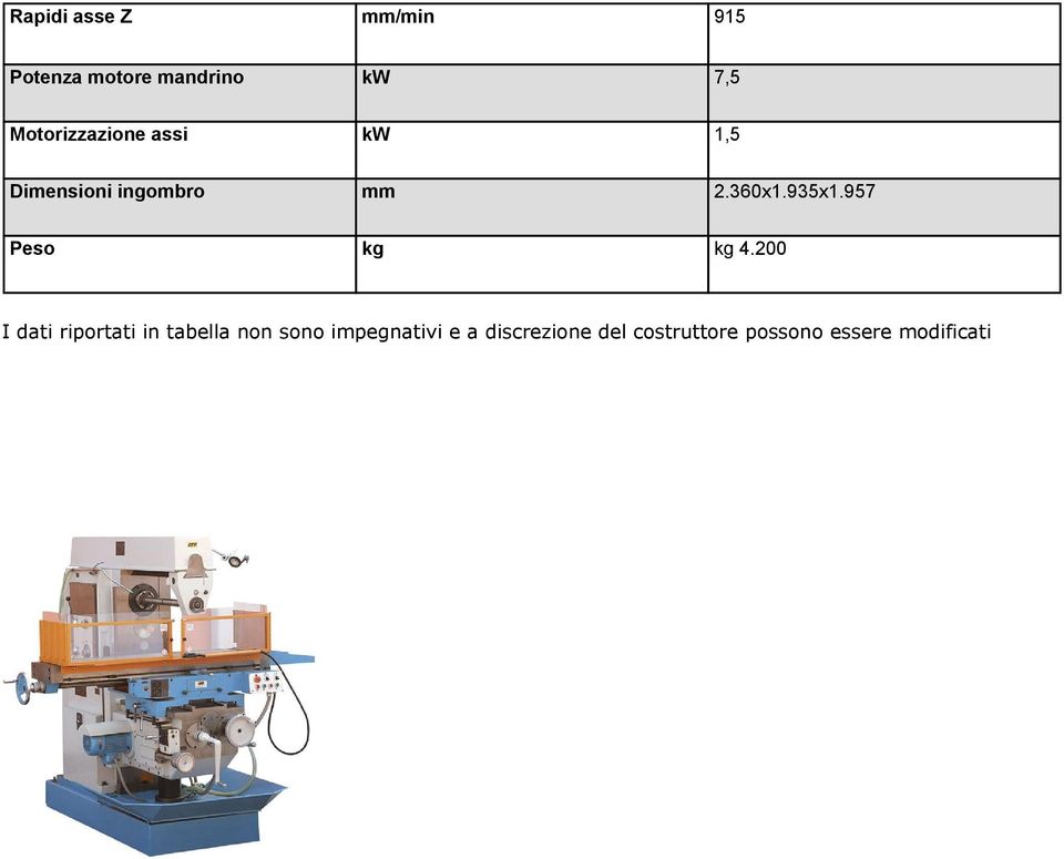 935x1.957 Peso kg kg 4.