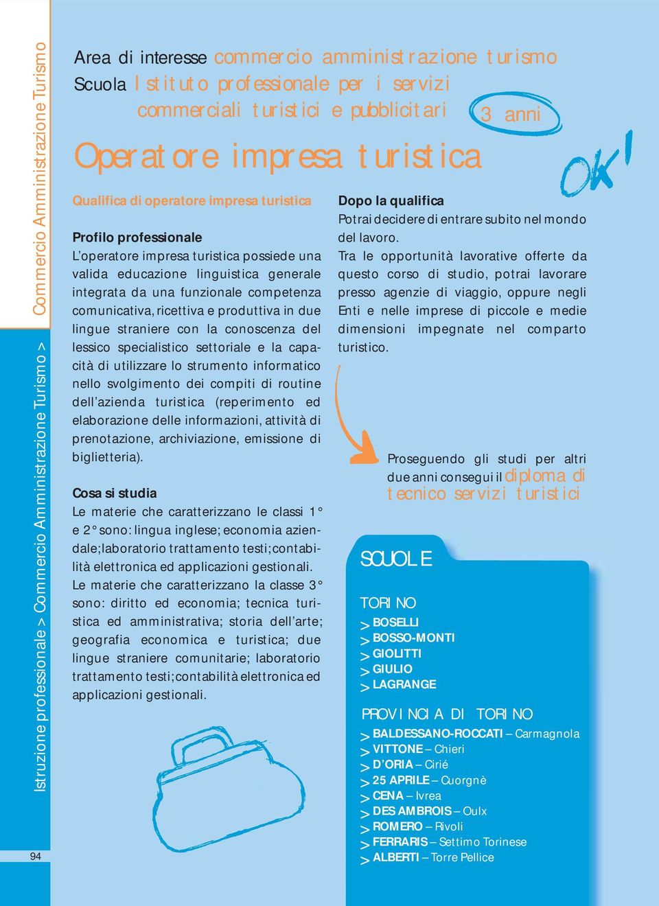 integrata da una funzionale competenza comunicativa, ricettiva e produttiva in due lingue straniere con la conoscenza del lessico specialistico settoriale e la capacità di utilizzare lo strumento