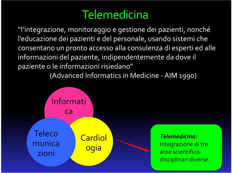paziente, indipendentemente da dove il paziente o le informazioni i i risiedano iid (Advanced Informatics in