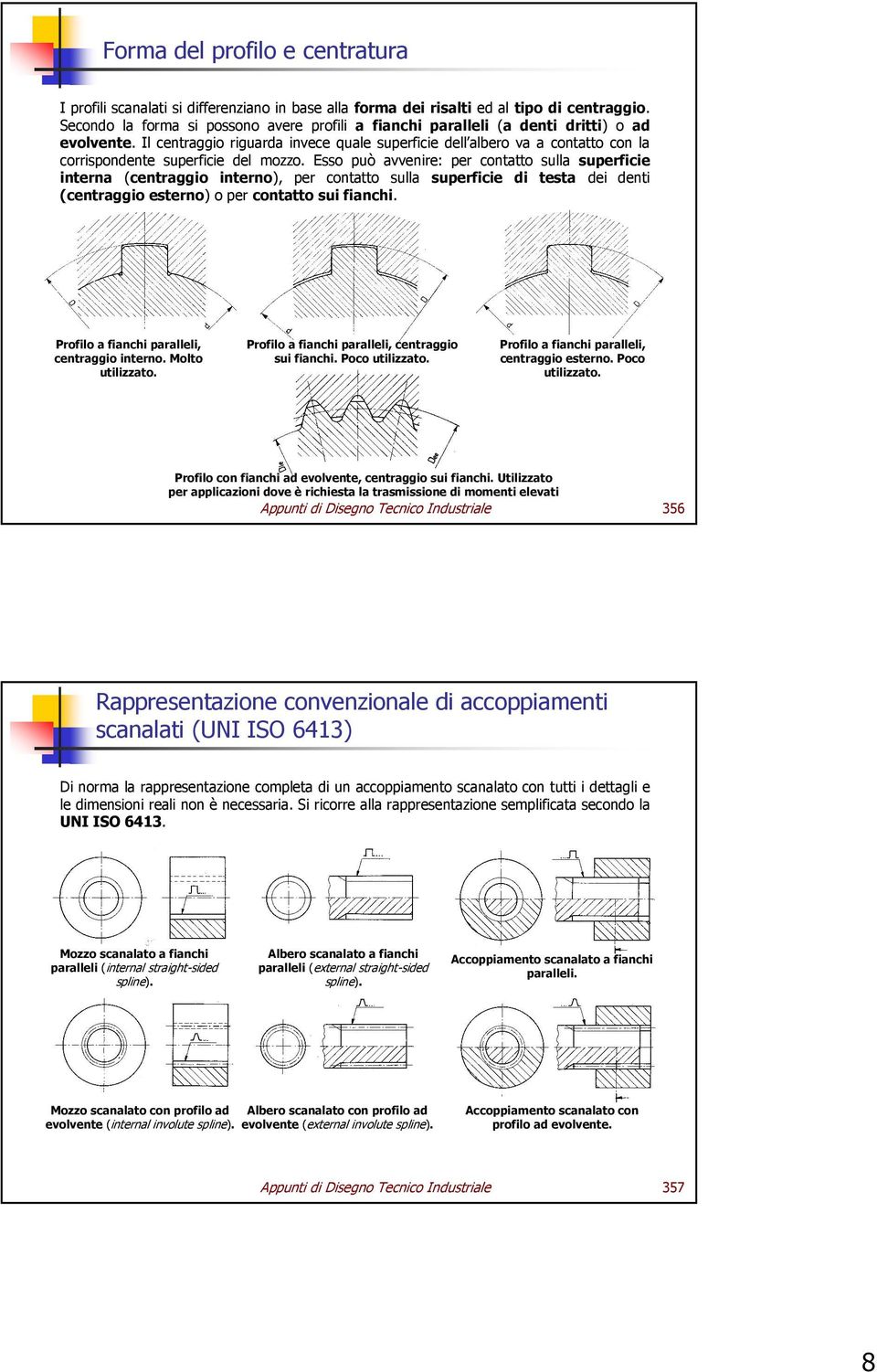 Il centraggio riguarda invece quale superficie dell albero va a contatto con la corrispondente superficie del mozzo.