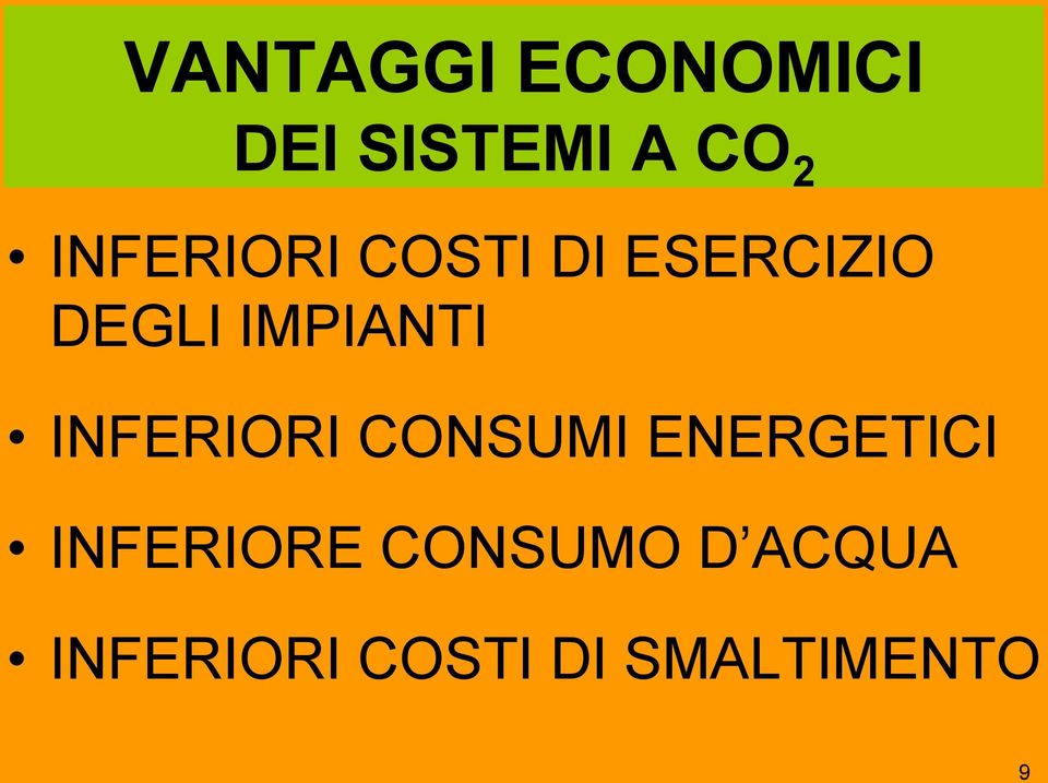 IMPIANTI INFERIORI CONSUMI ENERGETICI