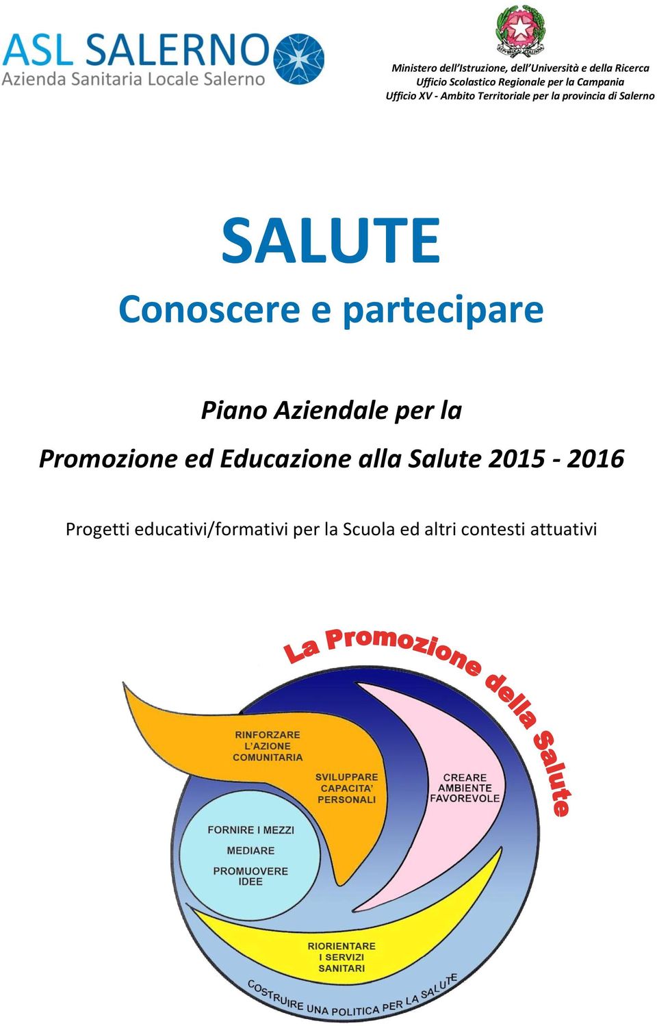 Salerno SALUTE Conoscere e partecipare Piano Aziendale per la Promozione ed