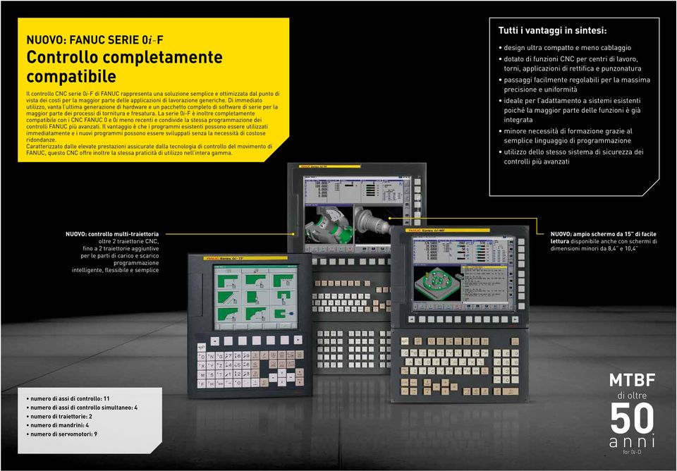 Di immediato utilizzo, vanta l ultima generazione di hardware e un pacchetto completo di software di serie per la maggior parte dei processi di tornitura e fresatura.