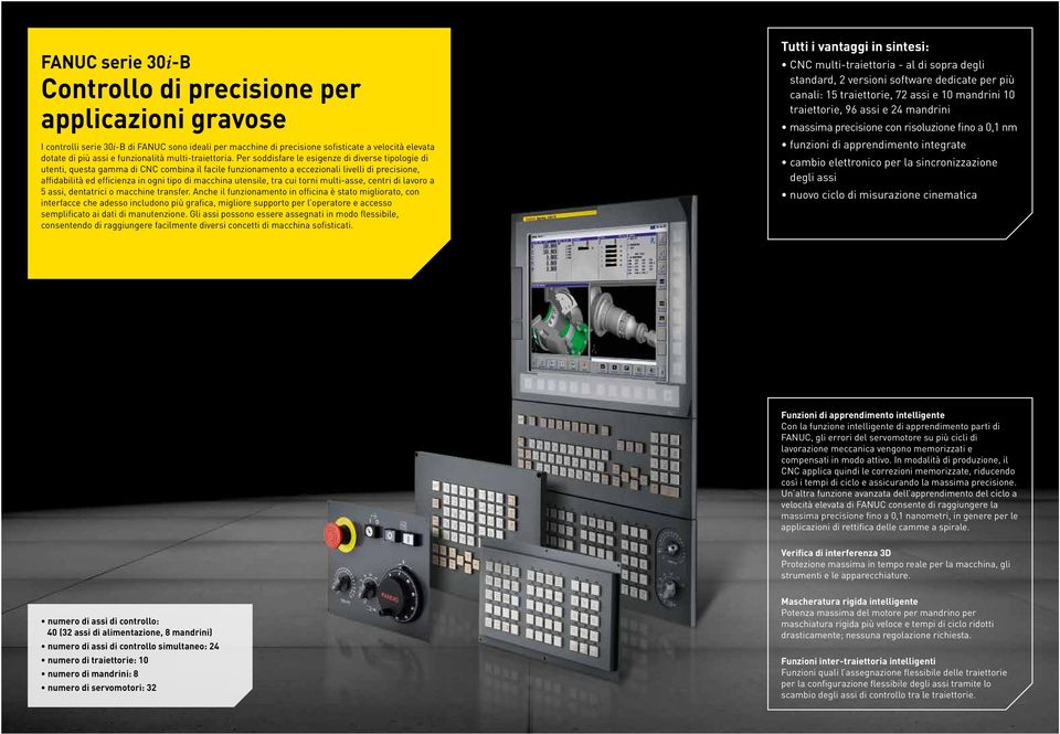 Per soddisfare le esigenze di diverse tipologie di utenti, questa gamma di CNC combina il facile funzionamento a eccezionali livelli di precisione, affidabilità ed efficienza in ogni tipo di macchina