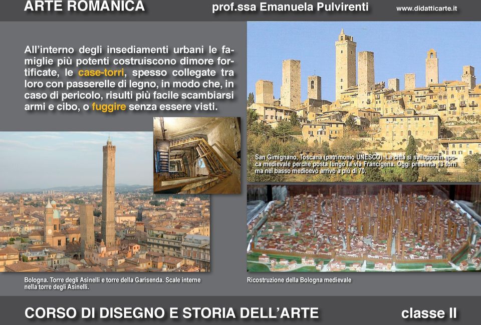San Gimignano, Toscana (patrimonio UNESCO). La città si sviluppò in epoca medievale perché posta lungo la via Francigena.