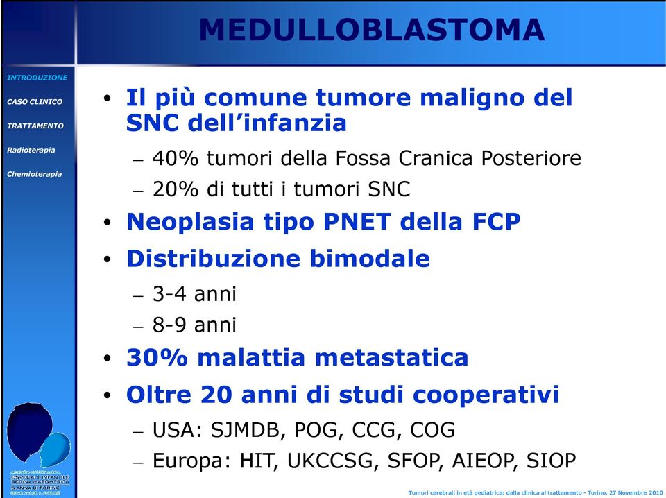 FCP Distribuzione bimodale 3-4 anni 8-9 anni 30% malattia metastatica Oltre 20
