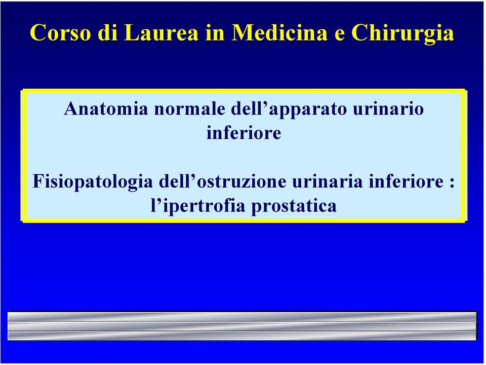 inferiore Fisiopatologia dell ostruzione