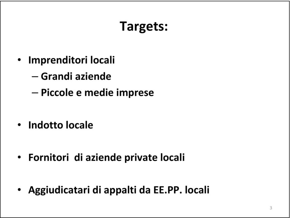 locale Fornitori di aziende private