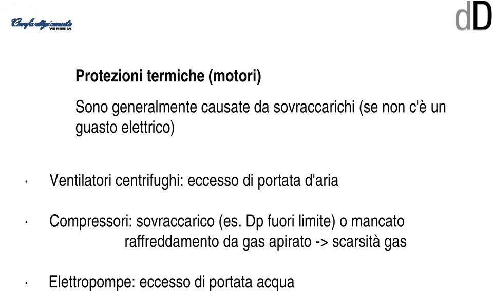 portata d'aria Compressori: sovraccarico (es.