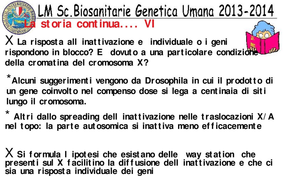 Alcuni suggerimenti vengono da Drosophila in cui il prodotto di un gene coinvolto nel compenso dose si lega a centinaia di siti lungo il cromosoma.