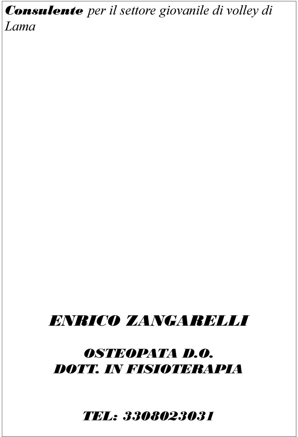 ENRICO ZANGARELLI OSTEOPATA D.