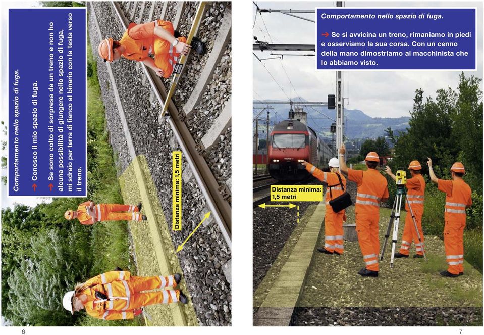 terra di fianco al binario con la testa verso il treno.