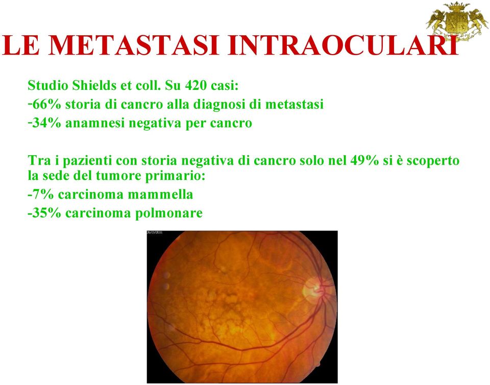 anamnesi negativa per cancro Tra i pazienti con storia negativa di