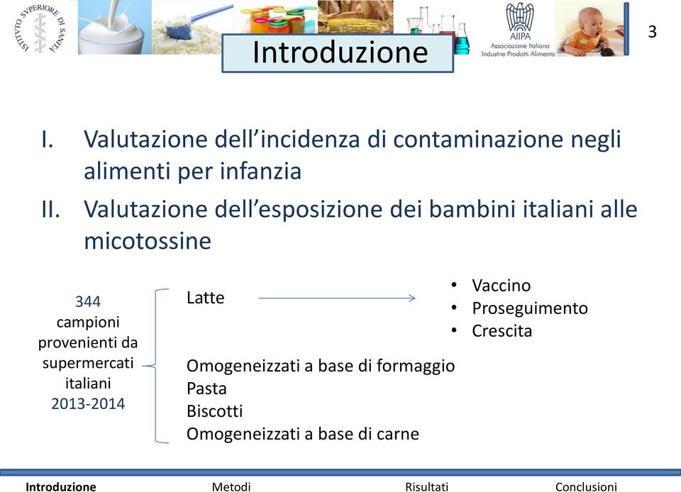 Valutazione dell esposizione dei bambini italiani alle micotossine 344 campioni