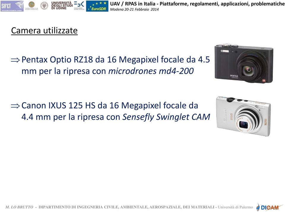 5 mm per la ripresa con microdrones md4-200 Canon