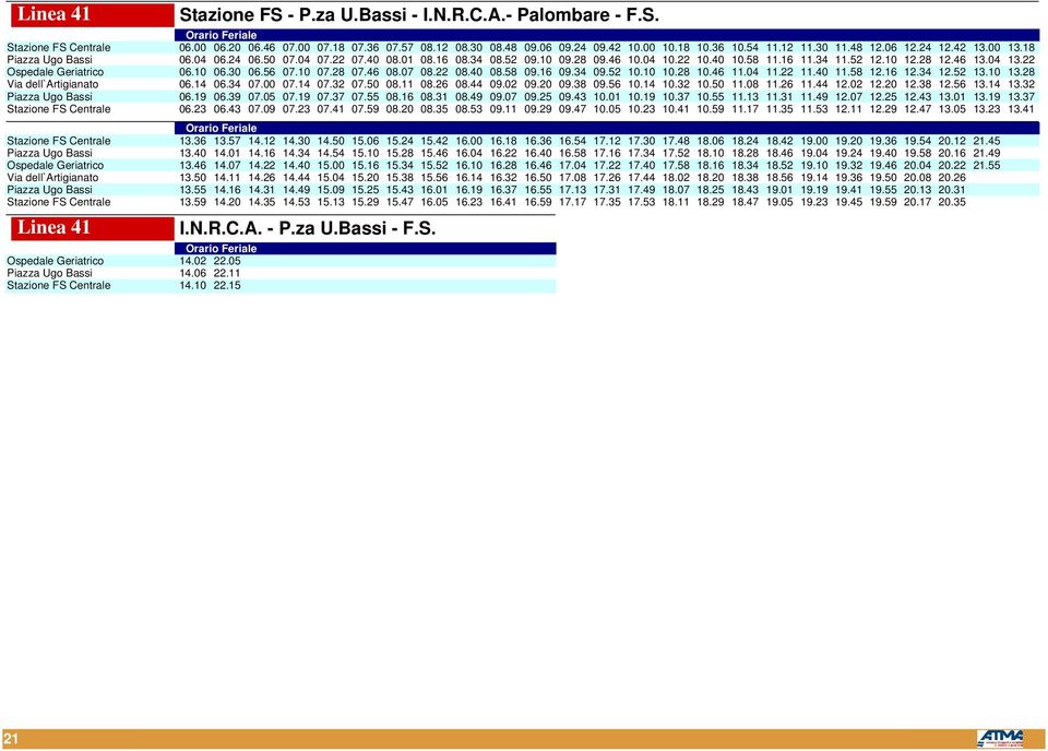 04 13.22 Ospedale Geriatrico 06.10 06.30 06.56 07.10 07.28 07.46 08.07 08.22 08.40 08.58 09.16 09.34 09.52 10.10 10.28 10.46 11.04 11.22 11.40 11.58 12.16 12.34 12.52 13.10 13.