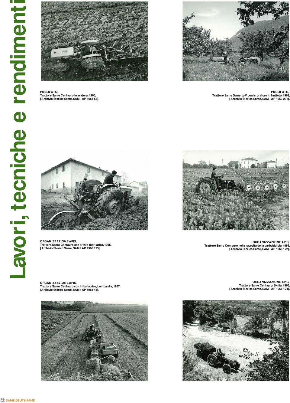 Trattore Same Centauro con imballatrice, Lombardia, 1967, [Archivio Storico Same, SAM I AP 1965 43].