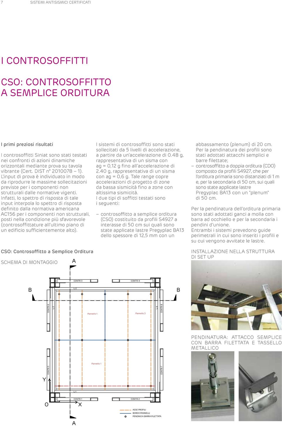 L input di prova è individuato in modo da riprodurre le massime sollecitazioni previste per i componenti non strutturali dalle normative vigenti.