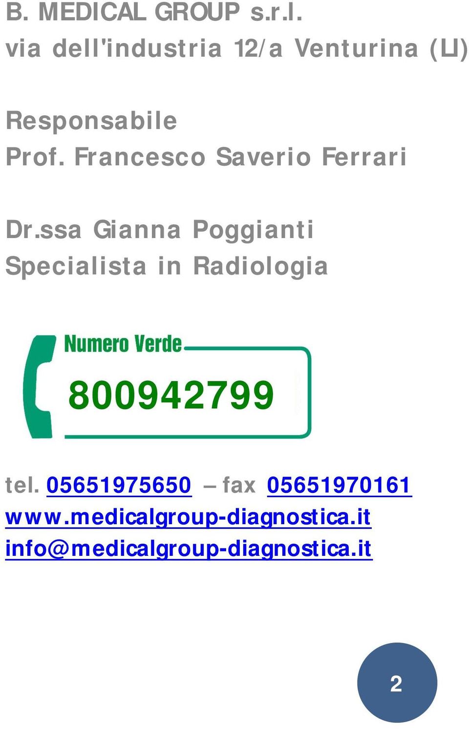 Francesco Saverio Ferrari Dr.