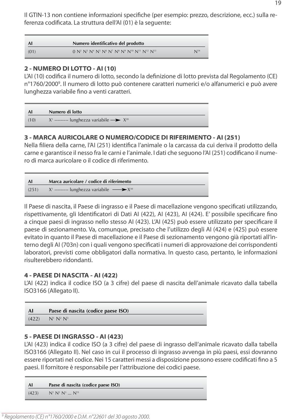 che (unità seguono a peso contengono fisso) o da il 9 numero (unità a identificativo peso variabile). del prodotto (es. carcassa, taglio, ecc.