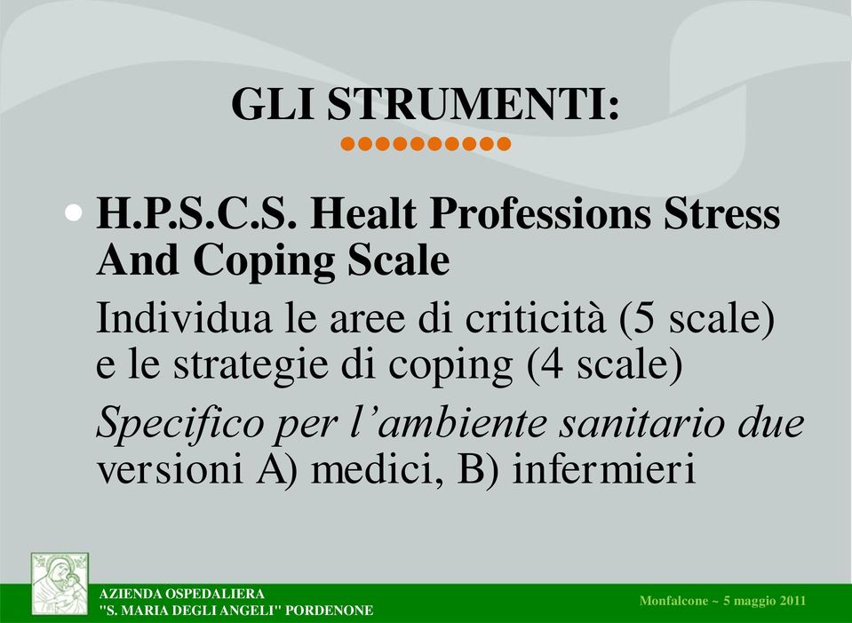 C.S. Healt Professions Stress And Coping Scale
