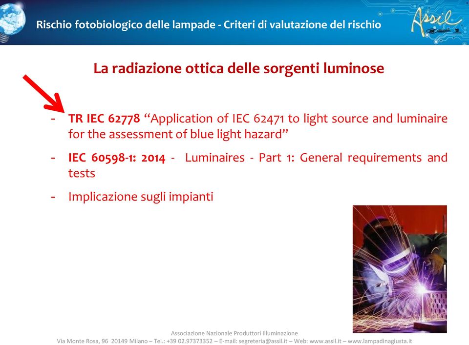 assessment of blue light hazard - IEC 60598-1: 2014 - Luminaires