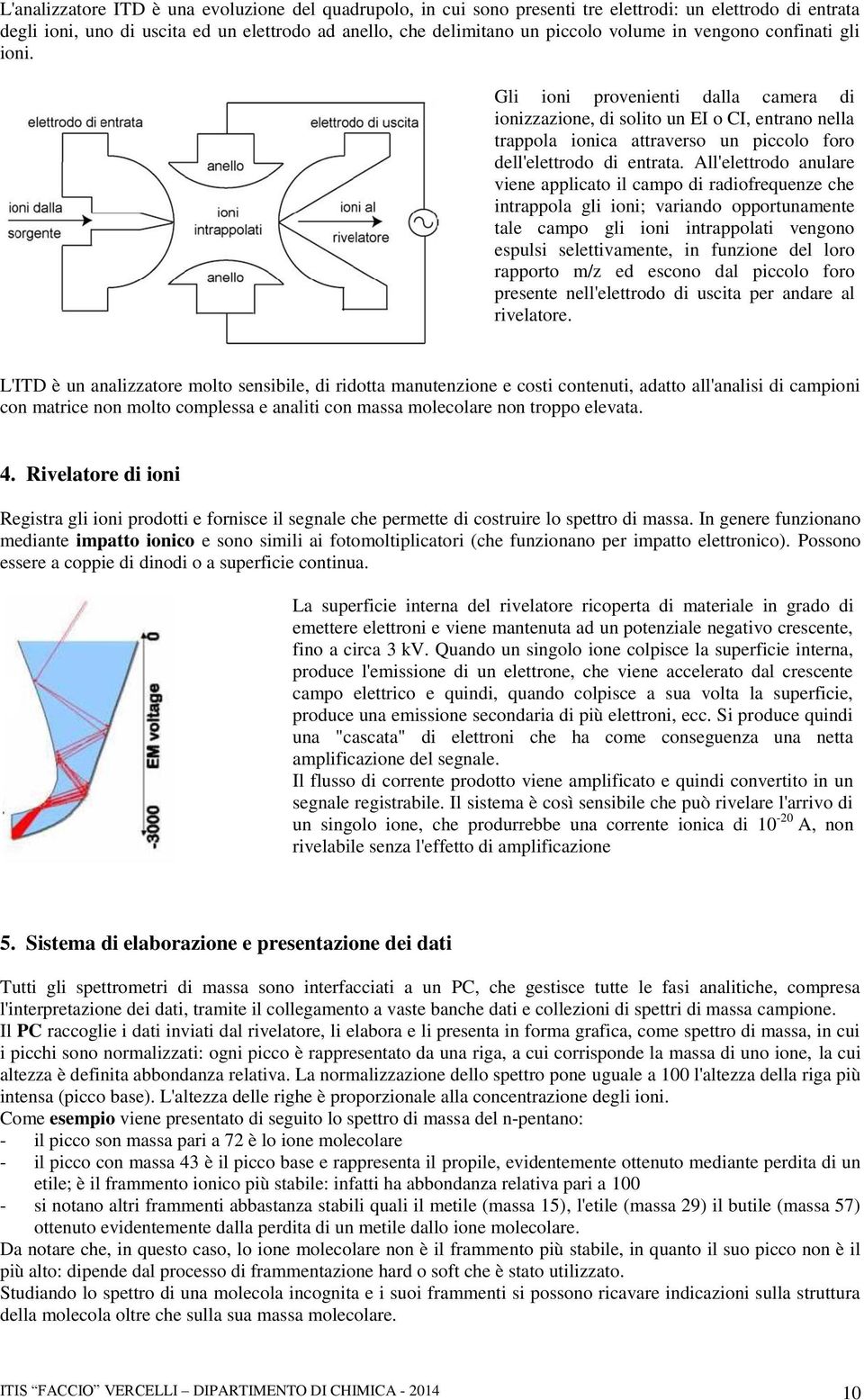 All'elettrodo anulare viene applicato il campo di radiofrequenze che intrappola gli ioni; variando opportunamente tale campo gli ioni intrappolati vengono espulsi selettivamente, in funzione del loro