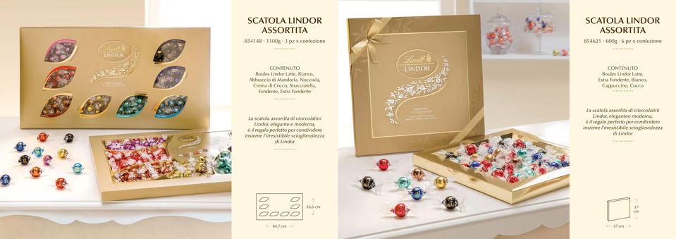 assortita di cioccolatini Lindor, elegante e moderna, è il regalo perfetto per condividere insieme l irresistibile scioglievolezza di Lindor La scatola