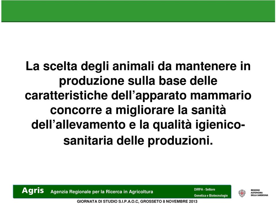 mammario concorre a migliorare la sanità dell