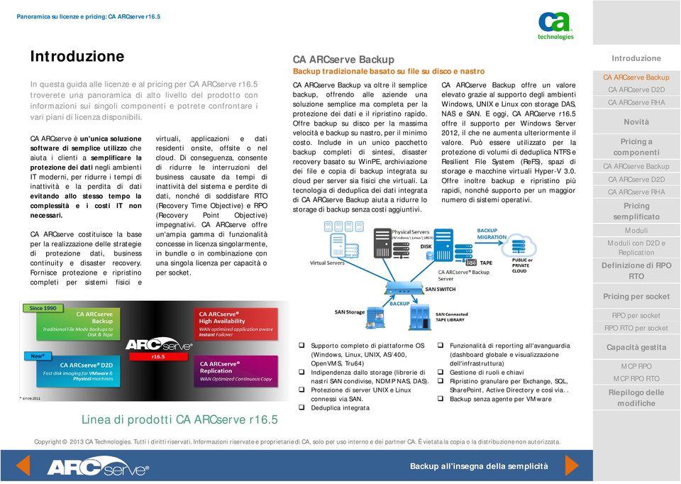 CA ARCserve è un'unica soluzione software di semplice utilizzo che aiuta i clienti a semplificare la protezione dei dati negli ambienti IT moderni, per ridurre i tempi di inattività e la perdita di