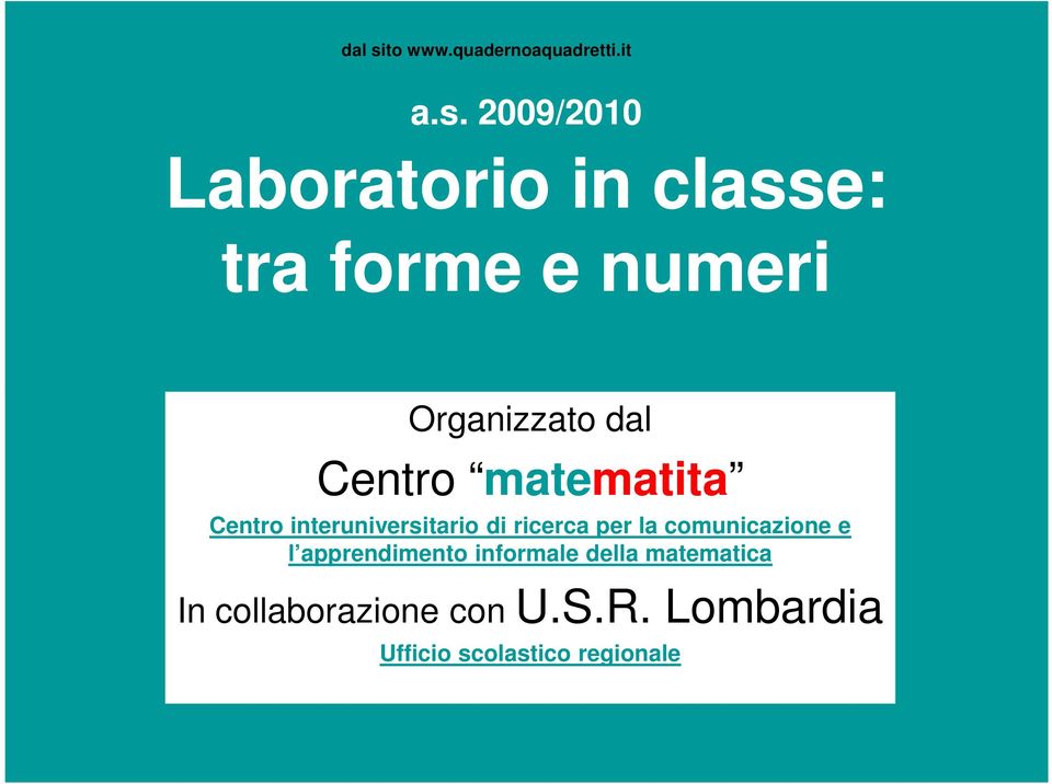 ricerca per la comunicazione e l apprendimento informale della