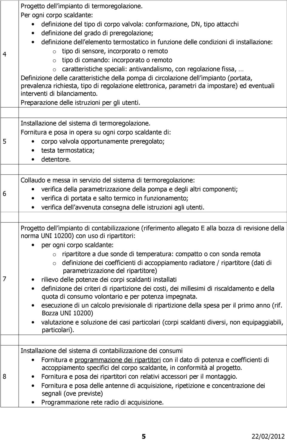 condizioni di installazione: o tipo di sensore, incorporato o remoto o tipo di comando: incorporato o remoto o caratteristiche speciali: antivandalismo, con regolazione fissa, Definizione delle