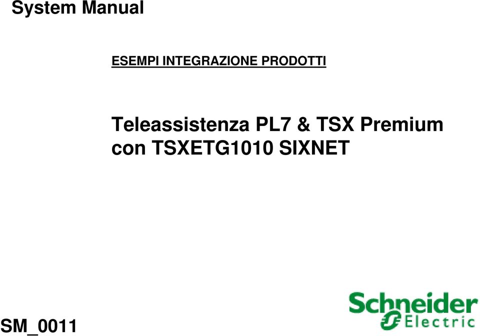 Teleassistenza PL7 & TSX