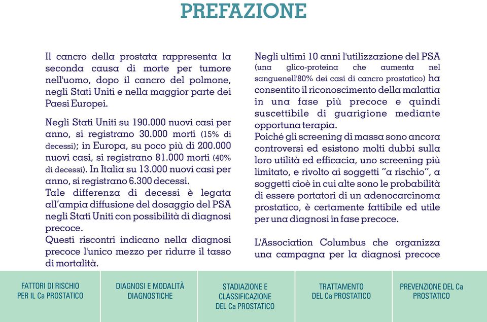 In Italia su 13.000 nuovi casi per anno, si registrano 6.300 decessi.