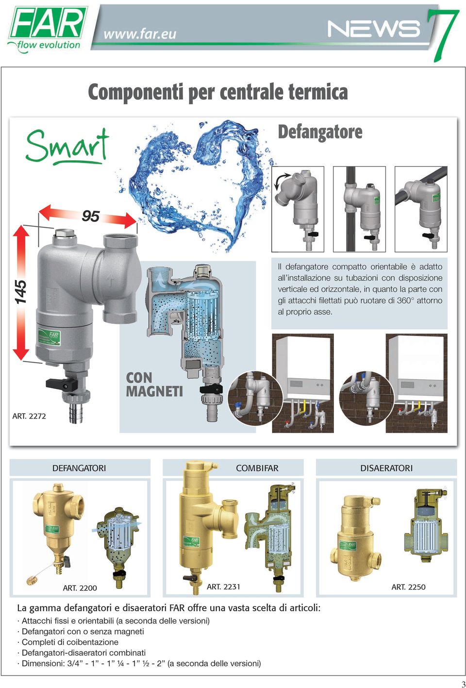 2272 DEFANGATORI COMBIFAR DISAERATORI ART. 2200 ART. 2231 ART.