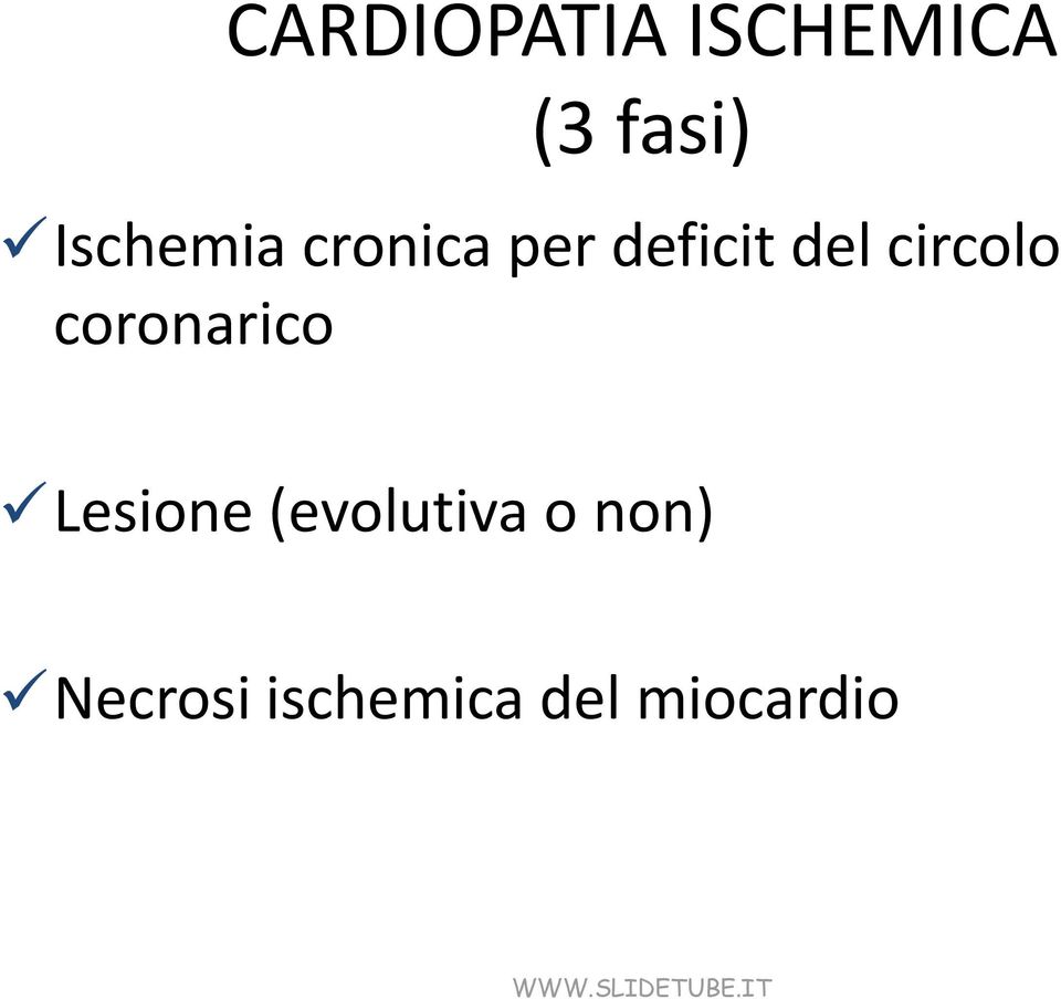 circolo coronarico Lesione