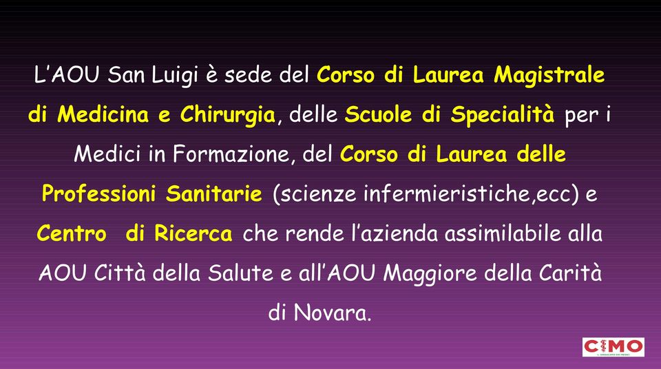 Professioni Sanitarie (scienze infermieristiche,ecc) e Centro di Ricerca che rende