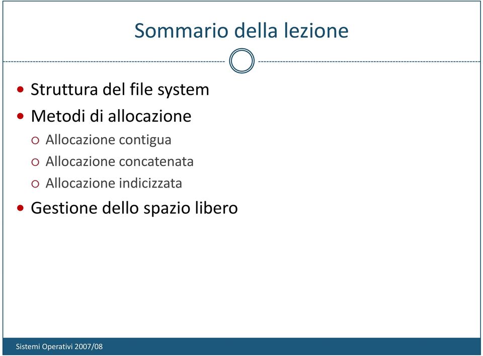 Allocazione contigua Allocazione