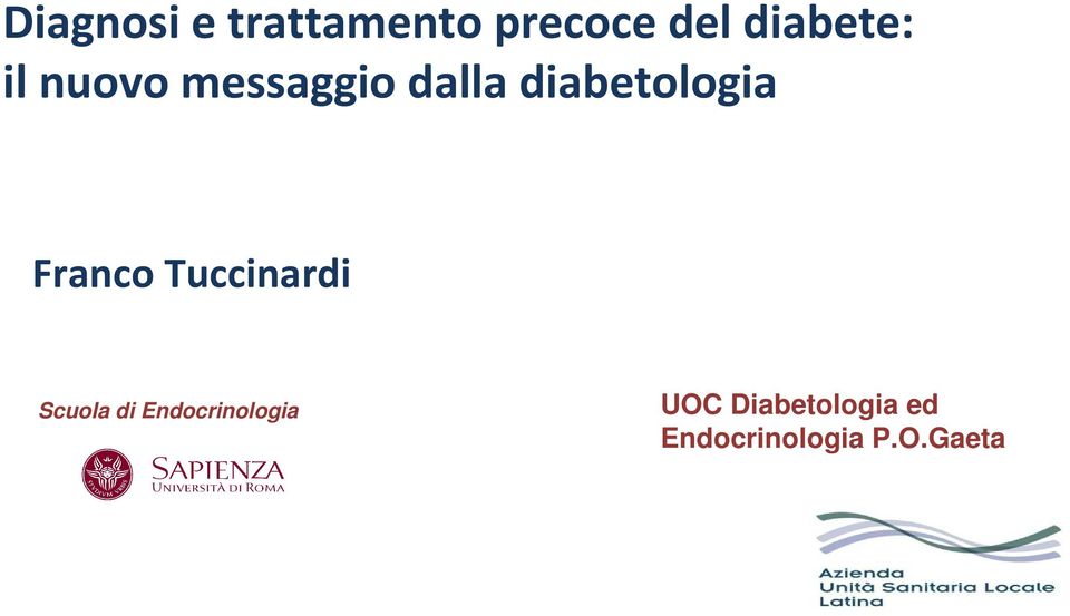 diabetologia Franco Tuccinardi Scuola di
